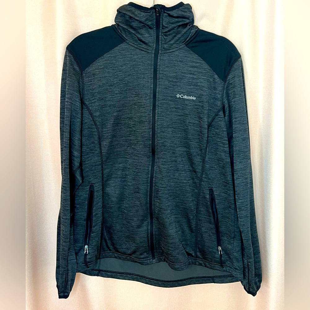 Columbia Women’s Heather Black Fleece Jacket 1X